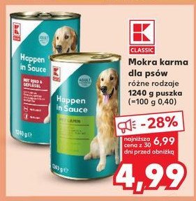 Karma dla psa z jagnięciną K-classic promocja w Kaufland