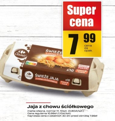 Jaja z chowu ściółkowego promocja w Supeco