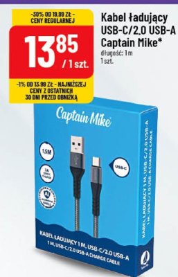 Kabel ładujący USB-C/2.0 USB-A 1 m promocja w POLOmarket