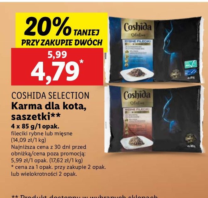 Karma dla kota rybne fileciki Coshida selection promocja