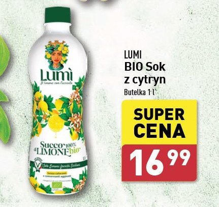 Sok z cytryny bio Lumi promocja w Aldi