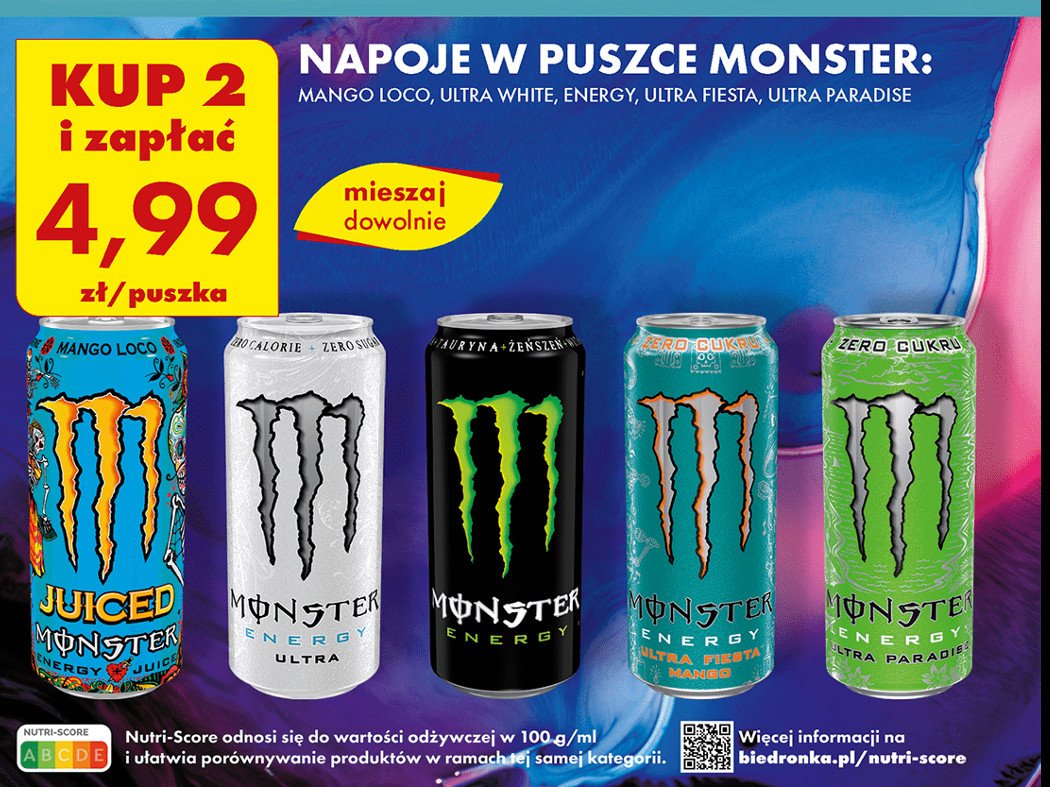 Nap贸j energetyczny Monster Energy Ultra Paradise promocja