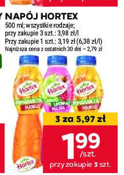 Napój jabłko malina i limonka Hortex promocja w Stokrotka