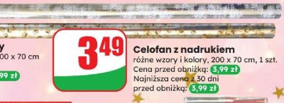 Celofan z nadrukiem promocja w Dino