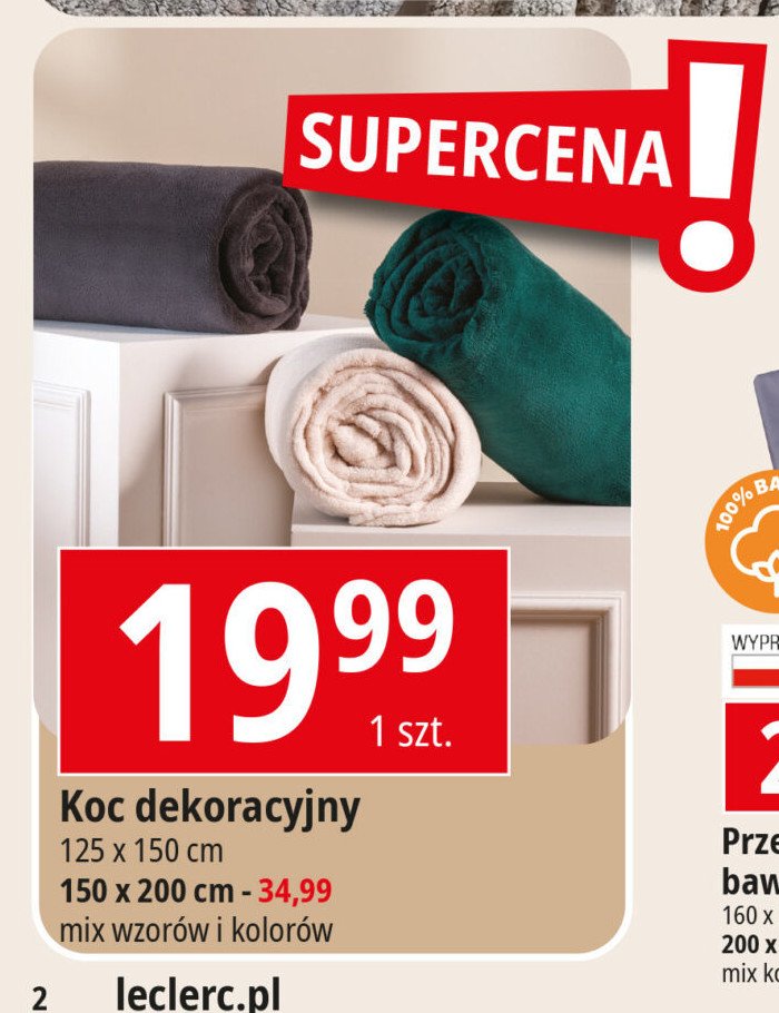 Koc dekoracyjny 125 x 150 cm promocja