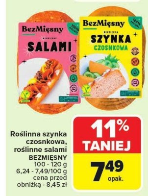 Szynka roślinna salami  promocja w Carrefour Market