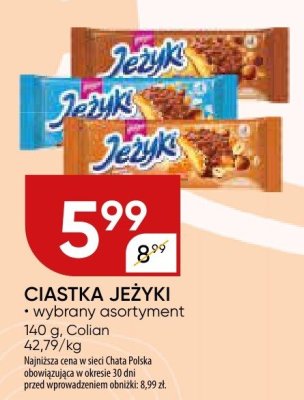 Ciastka Jeżyki promocja w Chata Polska