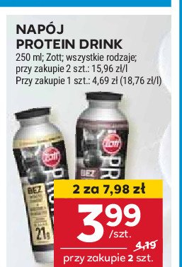 Napój waniliowy Zott protein promocja