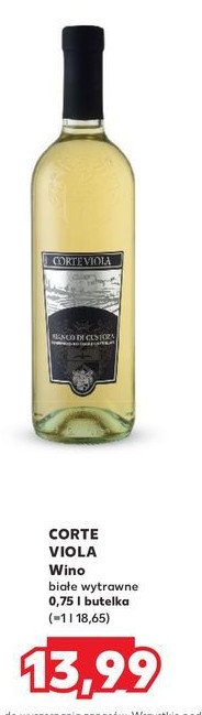 Wino CORTE VIOLA CHARDONNAY promocja w Kaufland