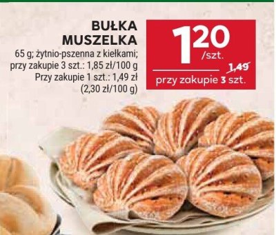 Bułka muszelka 65 g Stokrotka promocja w Stokrotka