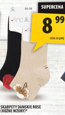 Skarpety damskie Rose (różne wzory) promocja w Arhelan