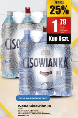 Woda Cisowianka gazowana promocja w Supeco