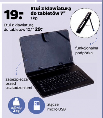 Etui na tablet + klawiatura 10" promocja