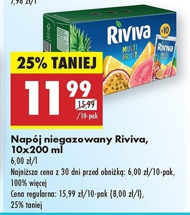 Napój multifruit Riviva promocja