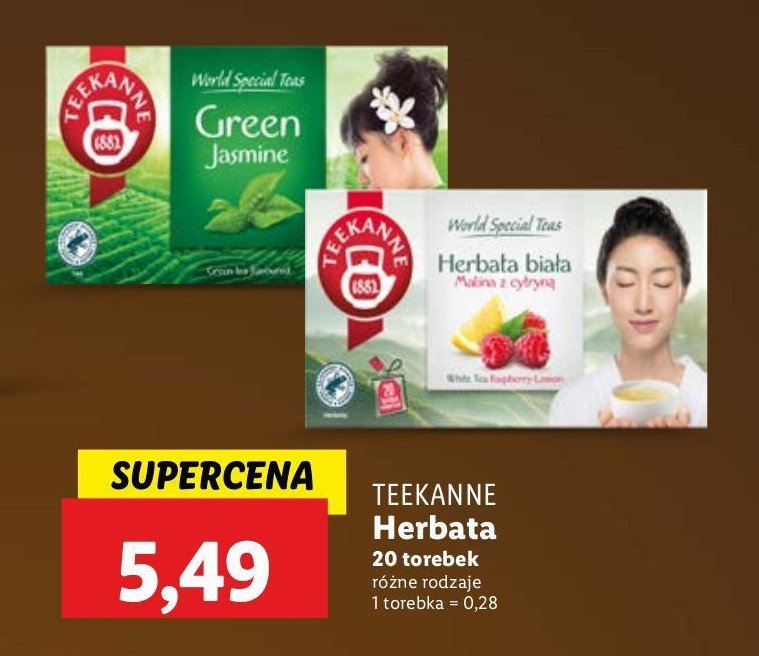 Herbata green & jasmine Teekanne world special teas promocja w Lidl