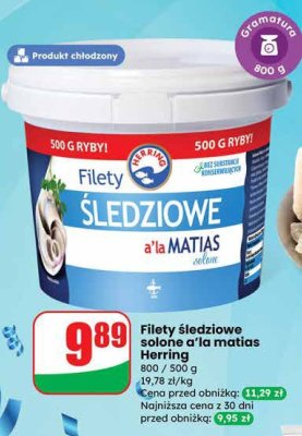 Filety śledziowe solone a'la matias Herring promocja w Dino