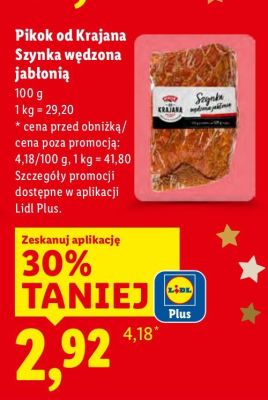 Szynka wędzona jabłonią 100g promocja w Lidl