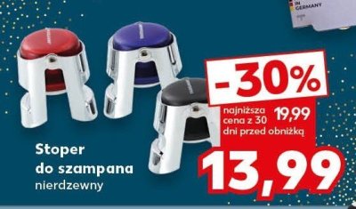 Stoper do szampana nierdzewny promocja w Kaufland