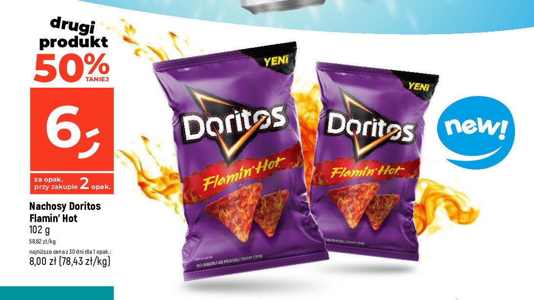 Chipsy flamin' hot Doritos Frito lay doritos promocja