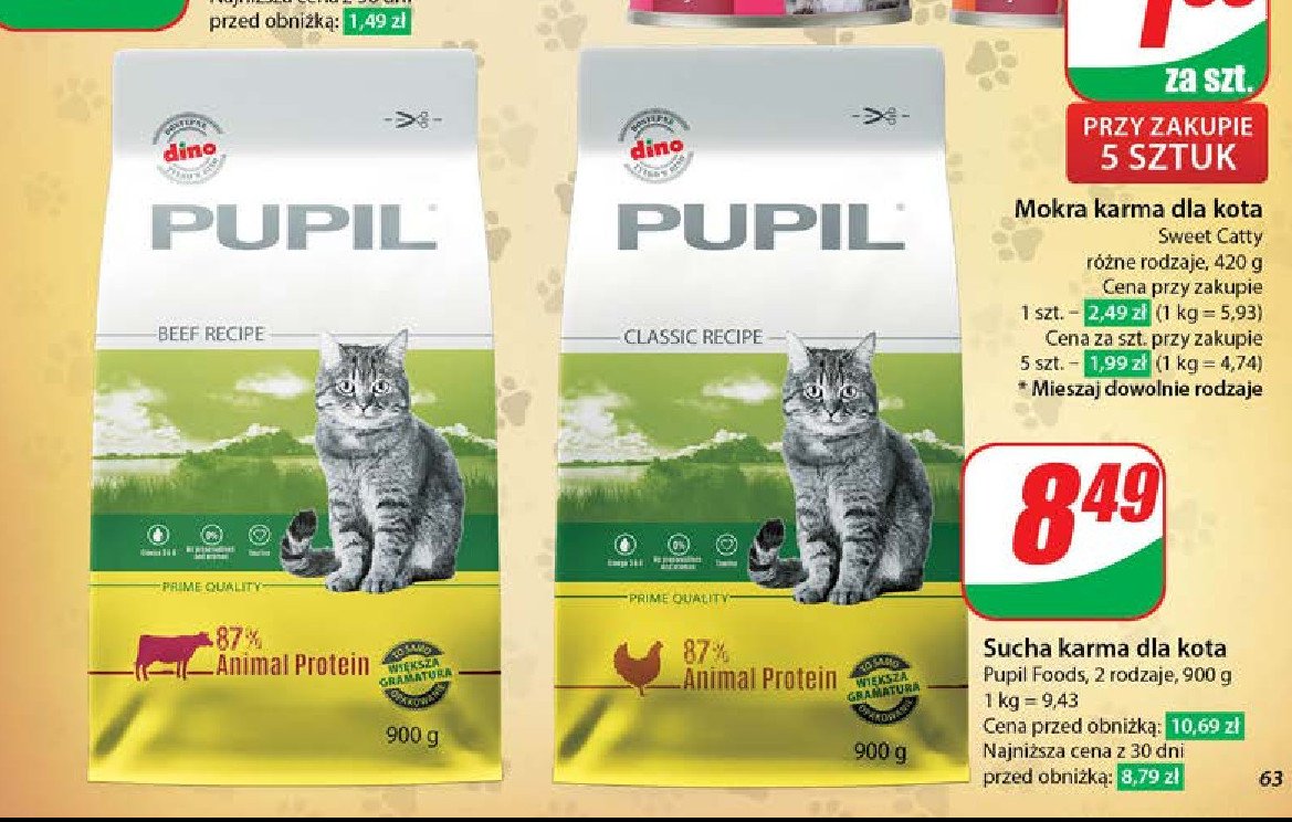Karma dla kota z kurczakiem Pupil promocja