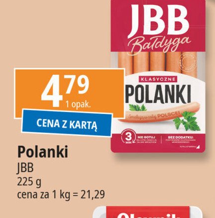 Parówki polanki Jbb bałdyga promocja w Leclerc