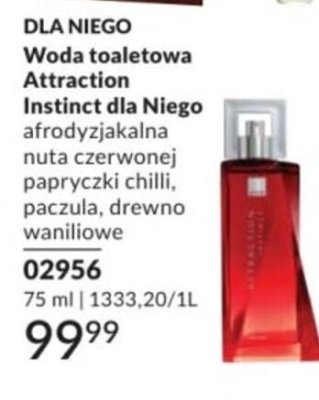 Woda toaletowa Attraction Instinct dla Niego 75ml promocja w AVON