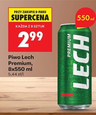 Piwo Lech Premium 8x550 ml promocja w Biedronka