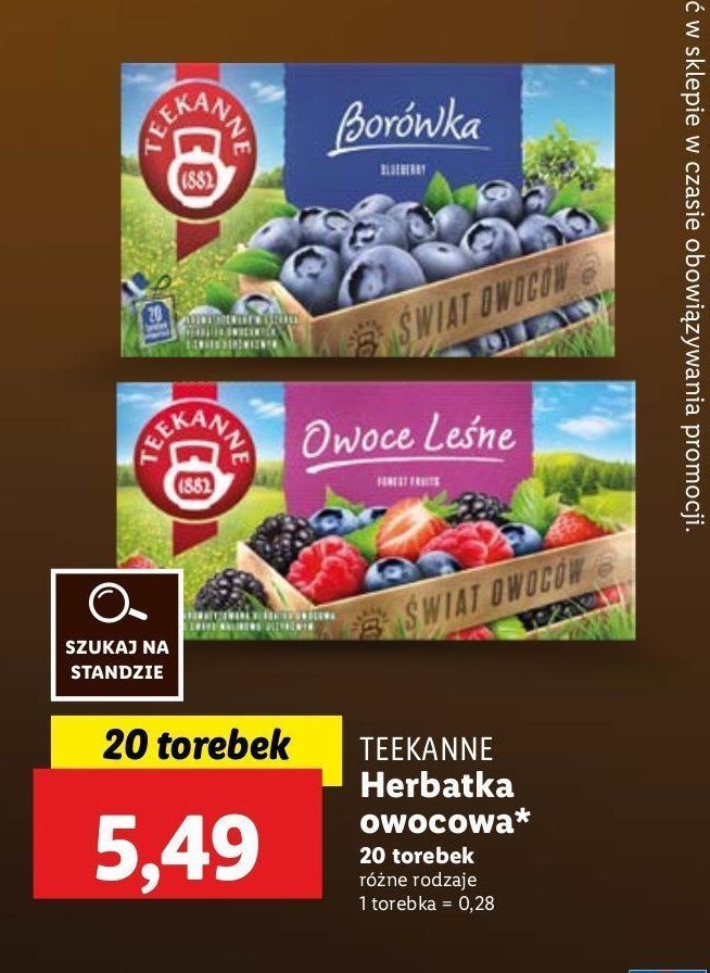 Herbatka owoce le艣ne Teekanne world of fruits promocja