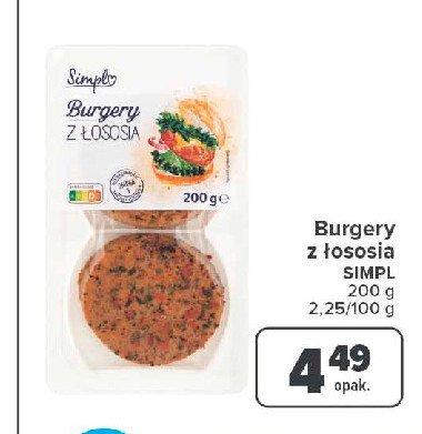 Burgery z łososia Simpl promocja