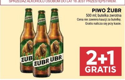 Piwo 2+1 GRATIS promocja w Stokrotka