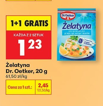 Żelatyna Dr. Oetker, 20 g promocja w Biedronka