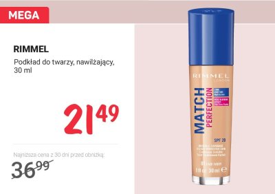Podkład do twarzy nawilżający MATCH PERFECTION promocja w Rossmann