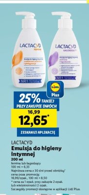 Emulsja do higieny intymnej z pompką Lactacyd femina promocja