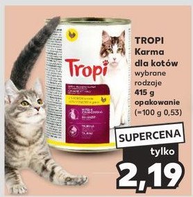 Karma dla psa z kurczakiem Tropi promocja