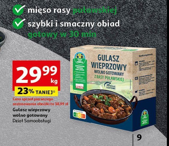 Gulasz wieprzowy Auchan pewni dobrego promocja