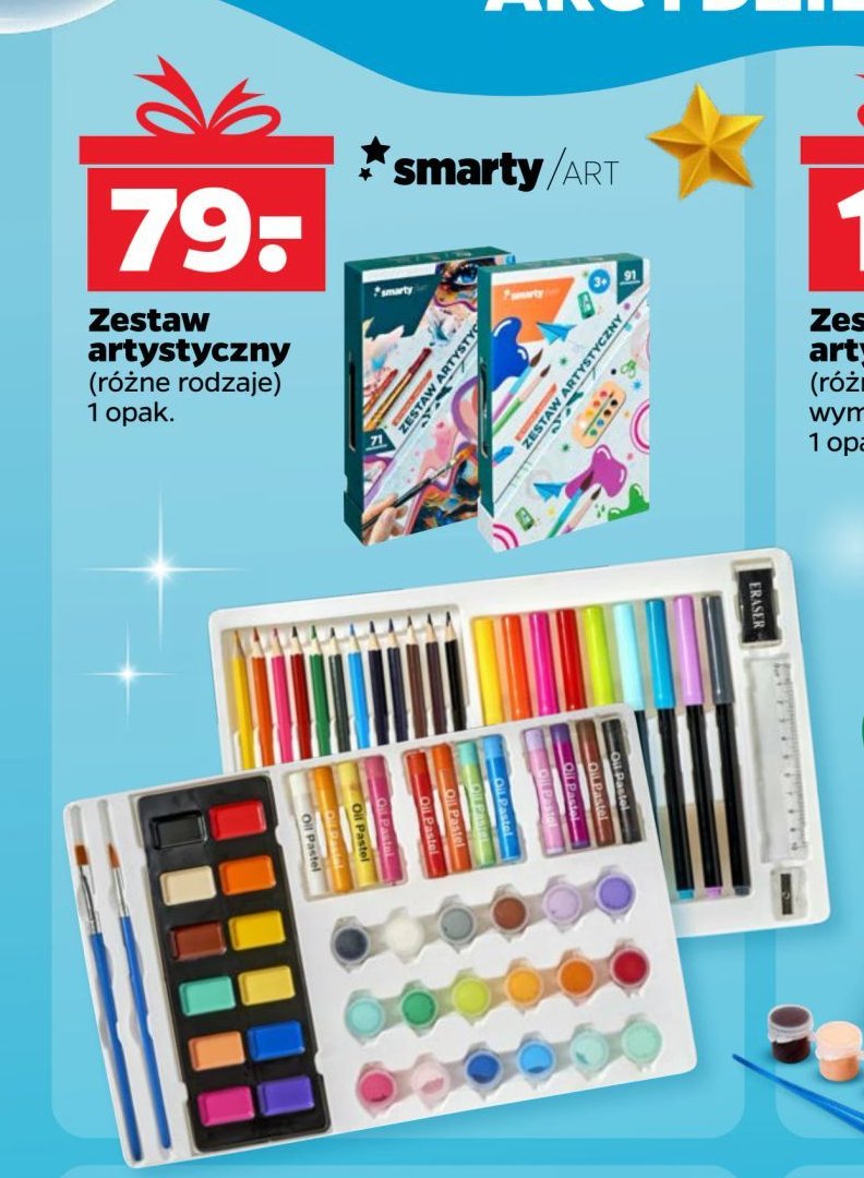 Zestaw artystyczny 71 el. Smarty art promocja w Netto