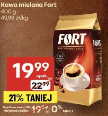 Kawa mielona Fort 400 g promocja w Delikatesy Centrum