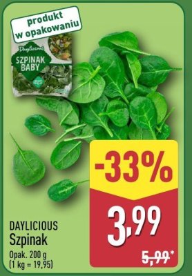Szpinak  promocja w Aldi