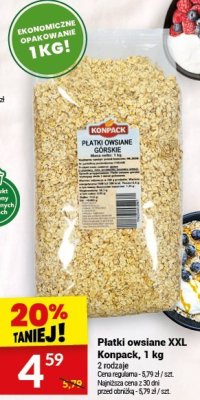 Płatki owsiane XXL Komnack, 1 kg promocja w Twój Market