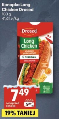 Kanapka Long Chicken Drosed promocja w Delikatesy Centrum