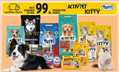 Wszystkie produkty marek Puffi, Kitty, Activ Pet promocja w Biedronka