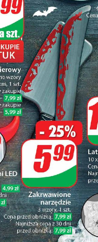 Zakrwawione narzędzie - nóż promocja