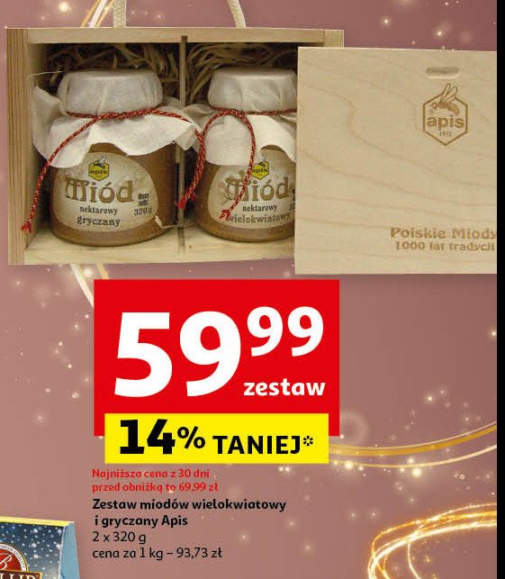 Miód gryczany i wielokwiatowy Apis miody polskie promocja w Auchan