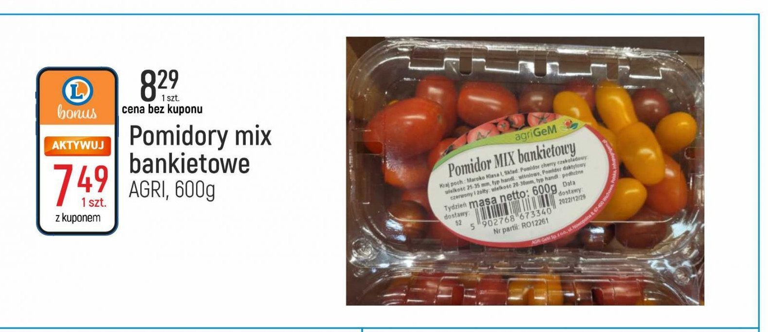 Pomidory mix bankietowe promocja