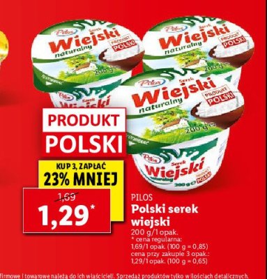 Serek wiejski naturalny Pilos promocja