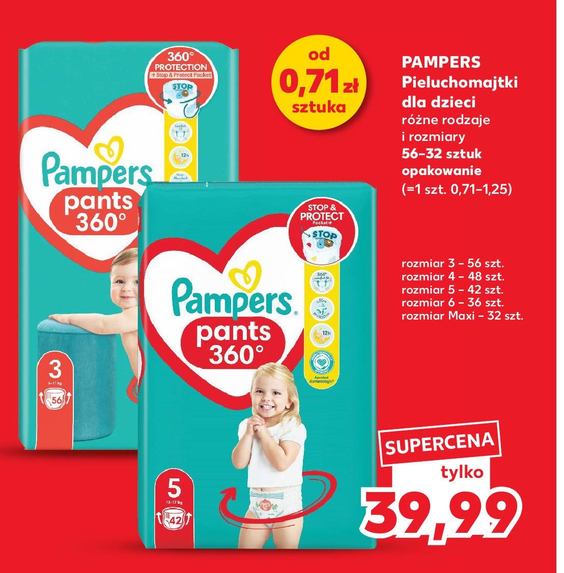 Pieluchomajtki 8 Pampers pants promocja