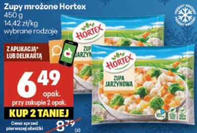 Zupy mrożone Hortex, wybrane rodzaje promocja w Delikatesy Centrum