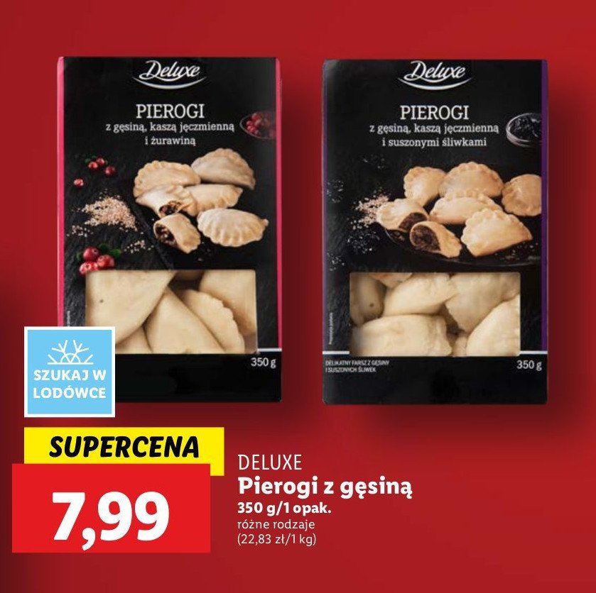 Pierogi z gęsiną i suszonymi śliwkami Deluxe promocja