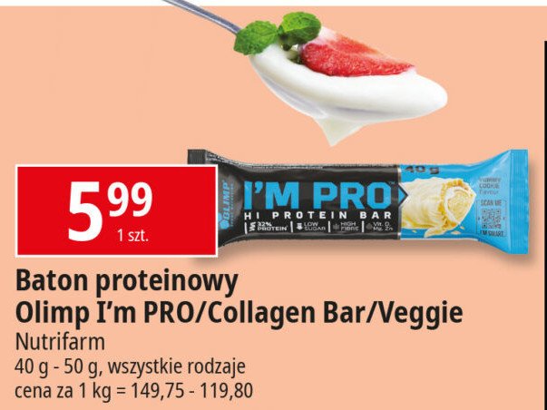 Baton proteinowy biscuit Olimp sport nutrition veggie promocja