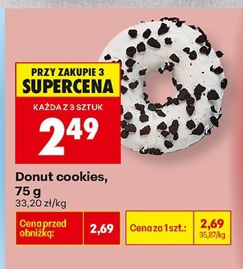 Donut cookies 75g promocja w Biedronka